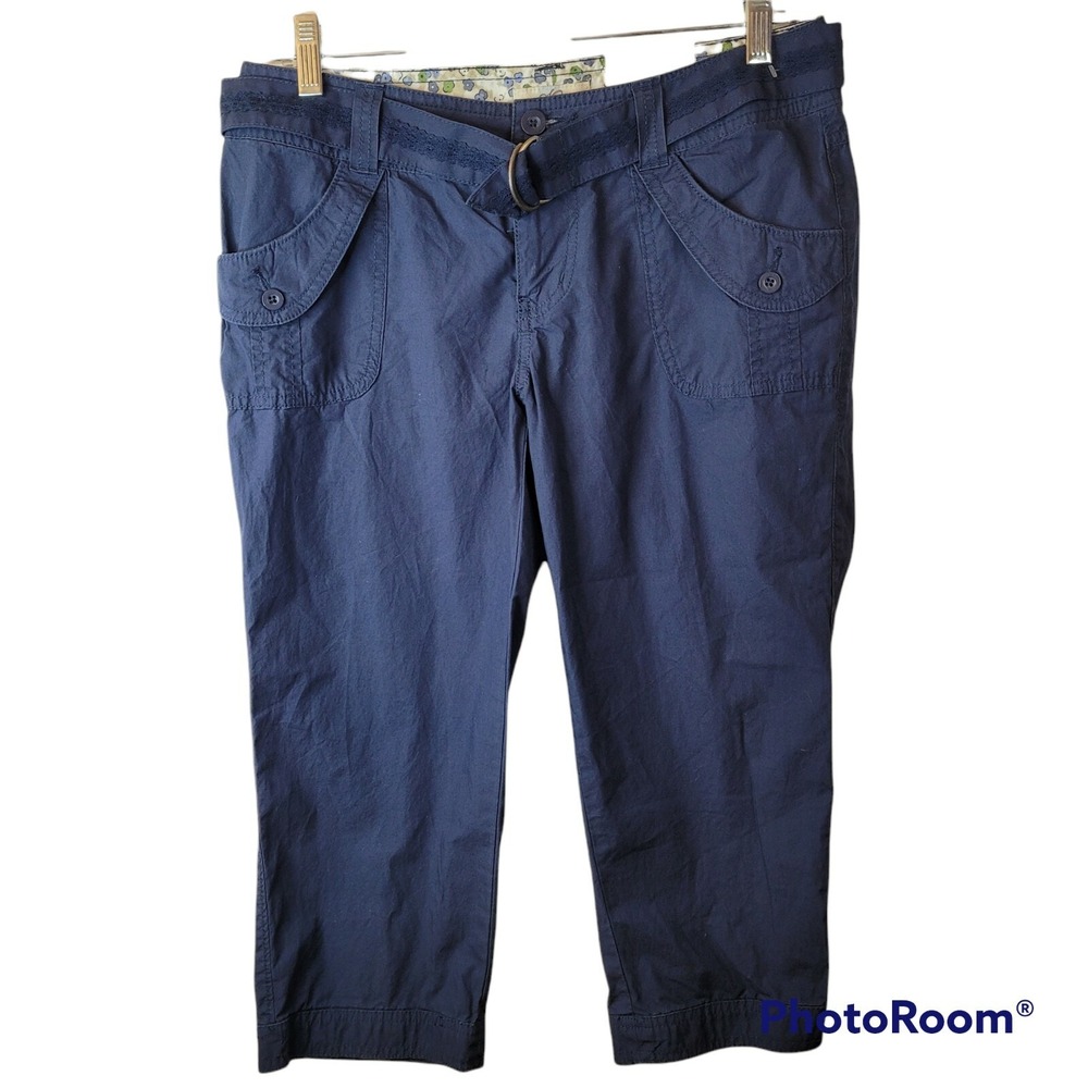 NWT SO Cropped Blue Jeans Low Rise Belted‎ Pants Junior Size 5